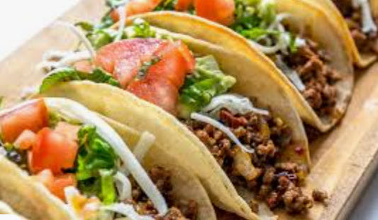 Wicked 12 Taco Box - Ground Beef- Taco lovers, the Wicked 12 Taco Box delivers 12 lightly toasted flour tortillas filled with seasoned ground beef, sour creram, lettuce, pica de gallo.