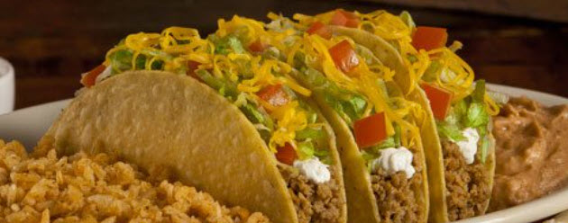 Wicked Taco Supreme (3 Beef Tacos)-  Topped with lettuce, pico de gallo, guacamole, cheese, and sour cream. Served with rice and pinto beans on the side