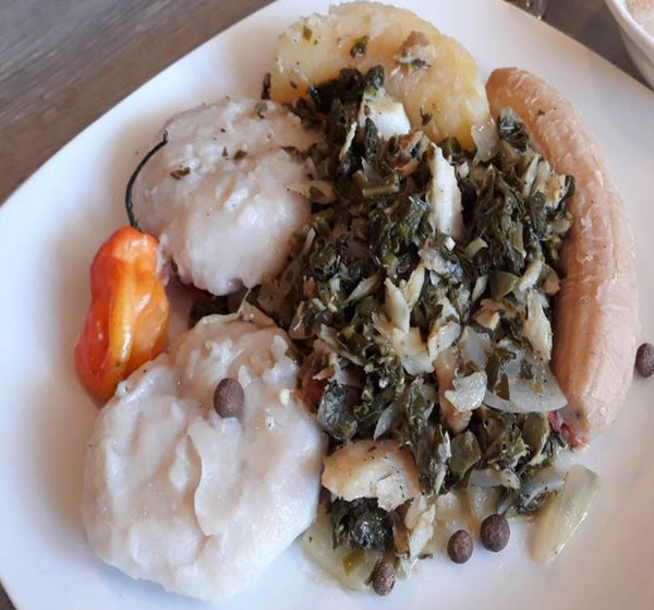 Callaloo & SaltFish w/Food